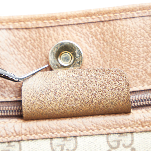 グッチ オールドグッチ ハンドバッグ トートバッグ 92.02.998 ベージュ ブラウン PVC レザー レディース GUCCI 【中古】