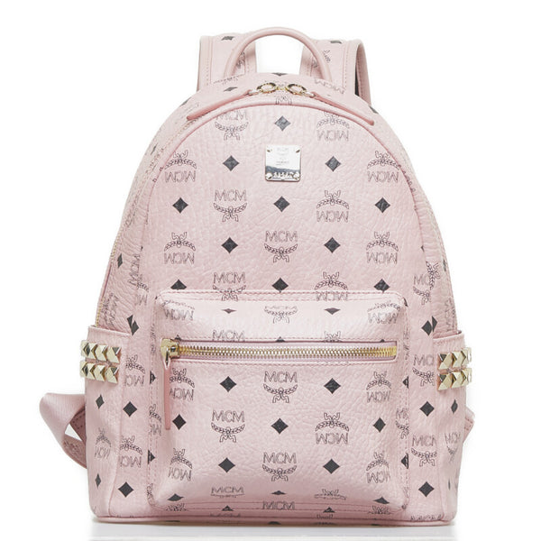エム シー エム ヴィセトス ロゴグラム リュックサック バックパック 7AVE37 PZ001 ピンク PVC レザー レディース MCM 【中古】