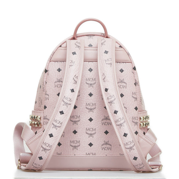 エム シー エム ヴィセトス ロゴグラム リュックサック バックパック 7AVE37 PZ001 ピンク PVC レザー レディース MCM 【中古】