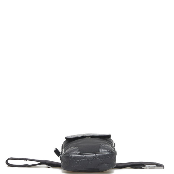 グッチ グッチシマ ウエストバッグ ウエストポーチ 161823 ブラック ナイロン レザー メンズ GUCCI 【中古】