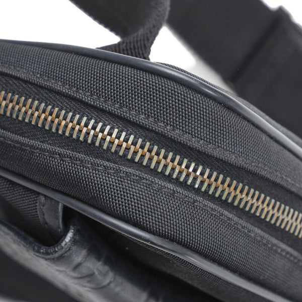 グッチ グッチシマ ウエストバッグ ウエストポーチ 161823 ブラック ナイロン レザー メンズ GUCCI 【中古】