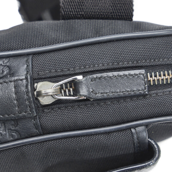 グッチ グッチシマ ウエストバッグ ウエストポーチ 161823 ブラック ナイロン レザー メンズ GUCCI 【中古】