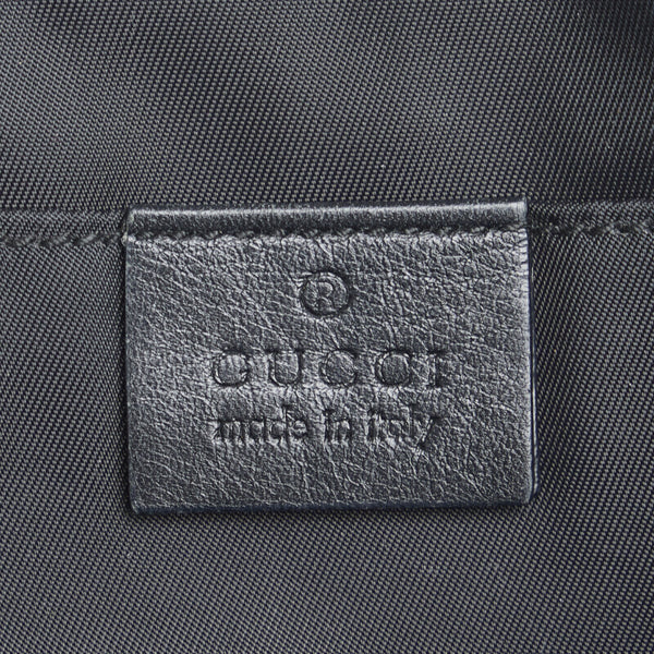 グッチ グッチシマ ウエストバッグ ウエストポーチ 161823 ブラック ナイロン レザー メンズ GUCCI 【中古】