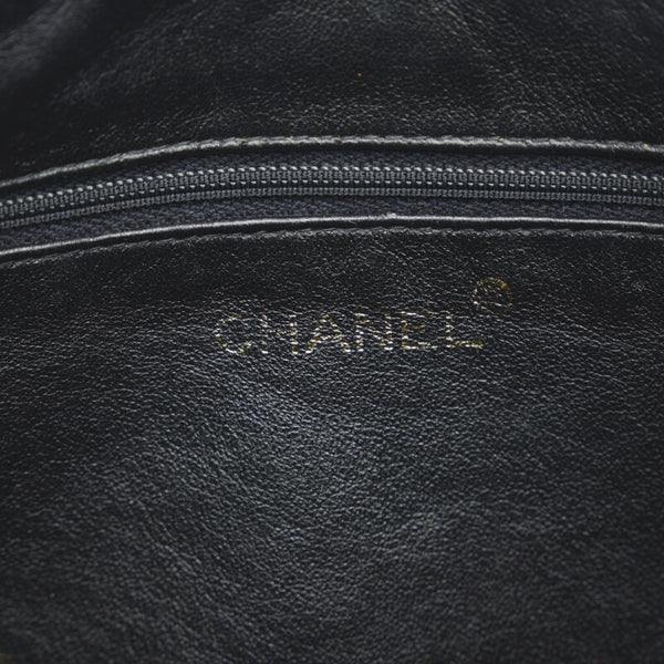 シャネル ココマーク フリンジ キルティング ボール 斜め掛け ショルダーバッグ ブラック ラムスキン レディース CHANEL 【中古】