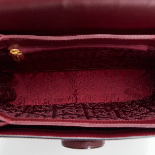 カルティエ マストライン 斜め掛け ショルダーバッグ ボルドー レッド レザー レディース CARTIER 【中古】