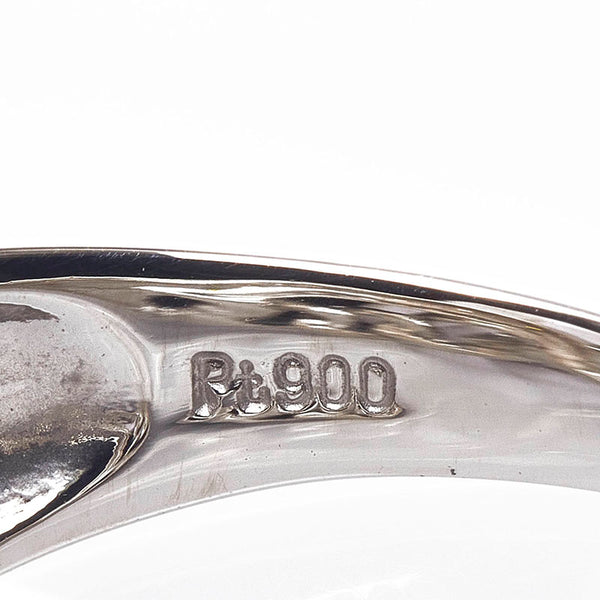 Pt900 プラチナ ダイヤ0.13ct リング 指輪 レディース 9.5号 【中古】
