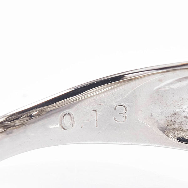 Pt900 プラチナ ダイヤ0.13ct リング 指輪 レディース 9.5号 【中古】