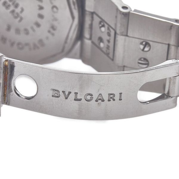 ブルガリ ディアゴノスポーツ 腕時計 LCV29S 自動巻き ホワイト文字盤 ステンレススチール レディース BVLGARI 【中古】