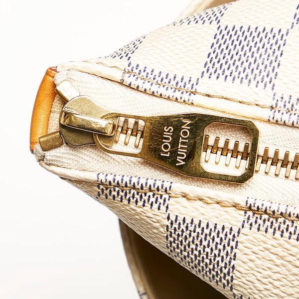ルイ ヴィトン ダミエ アズール トータリーPM ハンドバッグ トートバッグ N51261 ホワイト PVC レザー レディース LOUIS VUITTON 【中古】