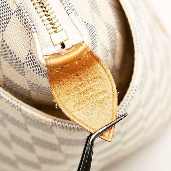 ルイ ヴィトン ダミエ アズール トータリーPM ハンドバッグ トートバッグ N51261 ホワイト PVC レザー レディース LOUIS VUITTON 【中古】