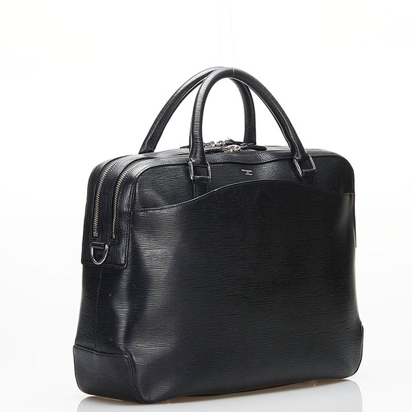 ペッレモルビダ ビジネスバッグ ブリーフケース 書類バッグ ブラック レザー レディース PELLE MORBIDA 【中古】