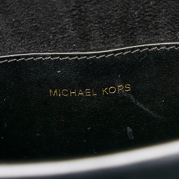 マイケルコース 斜め掛け ショルダーバッグ ブラック レザー レディース Michael Kors 【中古】