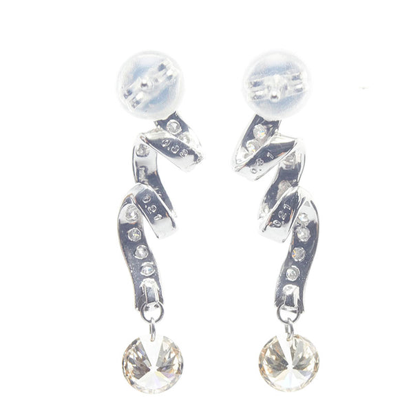Pt900 プラチナ ダイヤ0.63ct ダイヤ0.42ct ピアス レディース 【中古】
