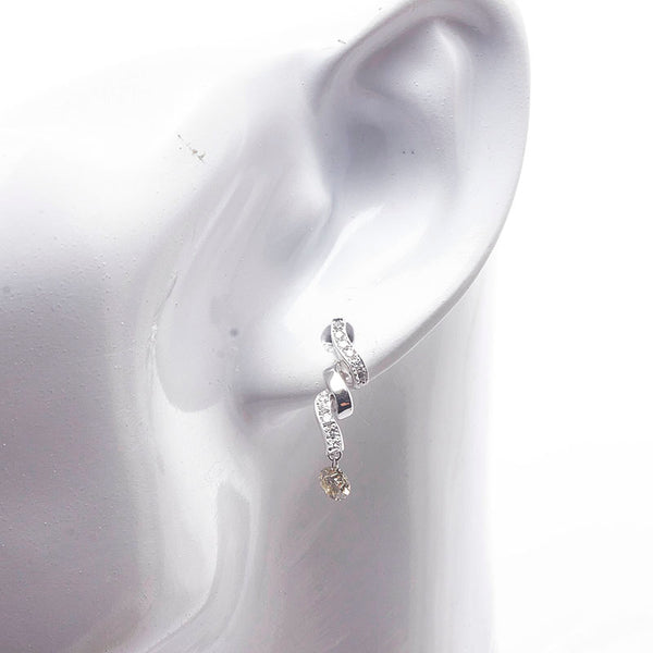 Pt900 プラチナ ダイヤ0.63ct ダイヤ0.42ct ピアス レディース 【中古】