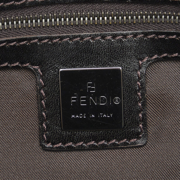 フェンディ ズッキーノ ハンドバッグ ミニボストンバッグ 8BL006 ベージュ ブラウン キャンバス レザー レディース FENDI 【中古】