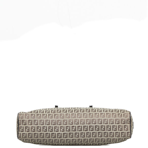 フェンディ ズッキーノ ハンドバッグ ミニボストンバッグ 8BL006 ベージュ ブラウン キャンバス レザー レディース FENDI 【中古】