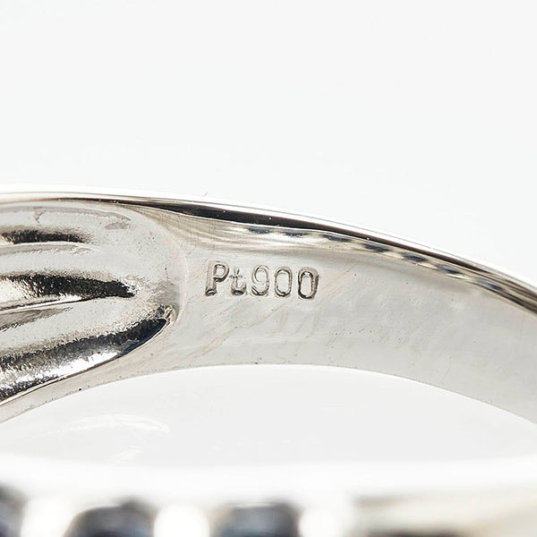 Pt900 プラチナ カラーチェンジガーネット1.00ct ハーフエタニティ リング 指輪 レディース 11号 【中古】