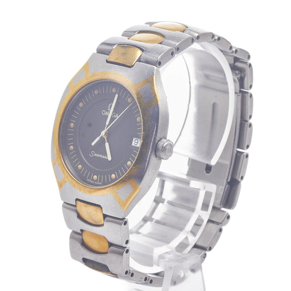 オメガ シーマスターポラリス 腕時計 クオーツ グレー文字盤 ステンレススチール レディース OMEGA 【中古】