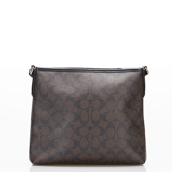 コーチ シグネチャー 斜め掛け ショルダーバッグ F29210 ブラウン PVC レザー レディース COACH 【中古】