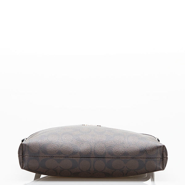 コーチ シグネチャー 斜め掛け ショルダーバッグ F29210 ブラウン PVC レザー レディース COACH 【中古】