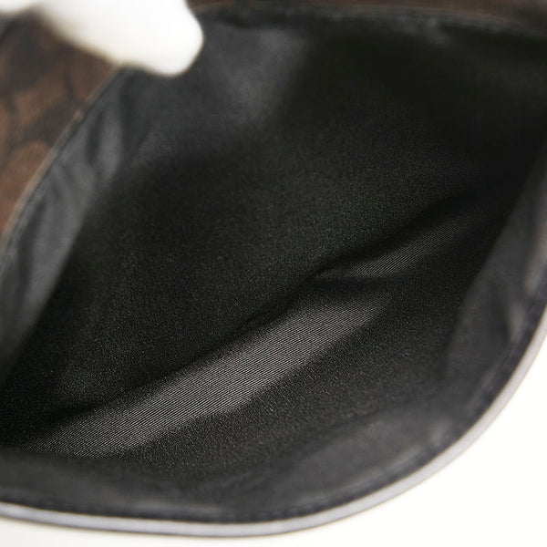 コーチ シグネチャー 斜め掛け ショルダーバッグ F29210 ブラウン PVC レザー レディース COACH 【中古】