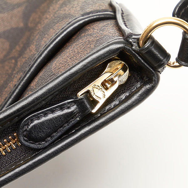 コーチ シグネチャー 斜め掛け ショルダーバッグ F29210 ブラウン PVC レザー レディース COACH 【中古】