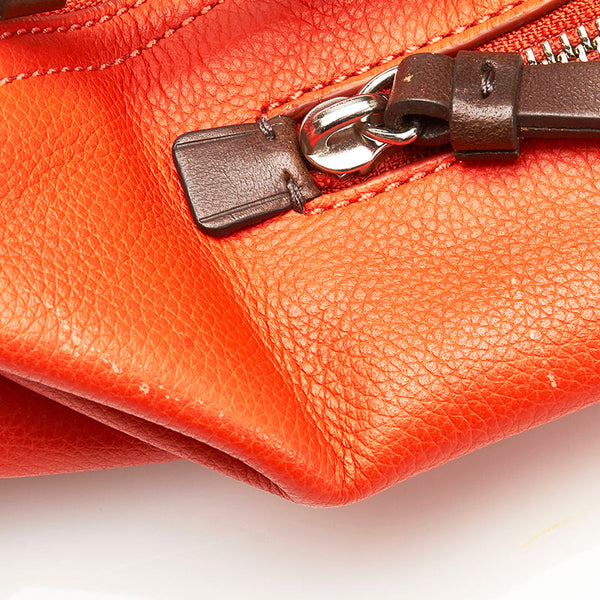 コーチ トンプソン ボディバッグ ショルダーバッグ F70360 オレンジ ブラウン レザー レディース COACH 【中古】