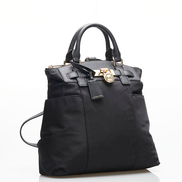 マイケルコース リュックサック バックパック ブラック ナイロン レザー レディース Michael Kors 【中古】