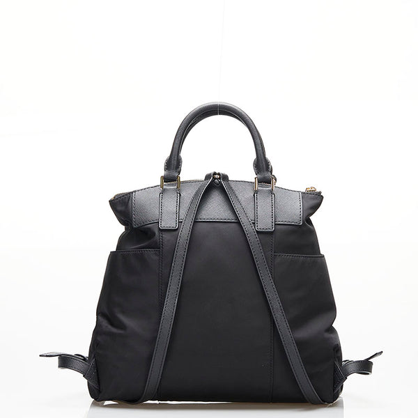 マイケルコース リュックサック バックパック ブラック ナイロン レザー レディース Michael Kors 【中古】
