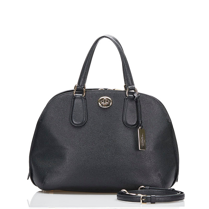 コーチ プリンス ストリート サッチェル  ハンドバッグ ショルダーバッグ 2WAY 34939  ブラック レザー レディース COACH 【中古】