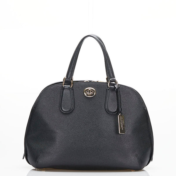 コーチ プリンス ストリート サッチェル  ハンドバッグ ショルダーバッグ 2WAY 34939  ブラック レザー レディース COACH 【中古】