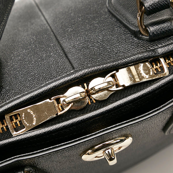 コーチ プリンス ストリート サッチェル  ハンドバッグ ショルダーバッグ 2WAY 34939  ブラック レザー レディース COACH 【中古】