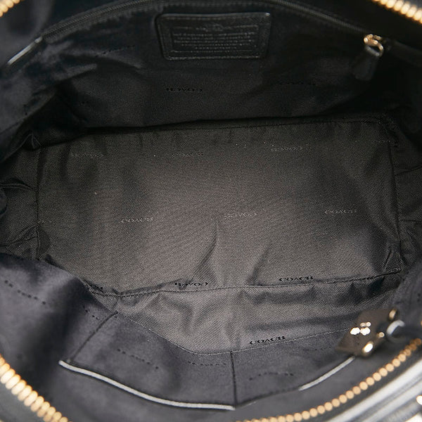 コーチ プリンス ストリート サッチェル  ハンドバッグ ショルダーバッグ 2WAY 34939  ブラック レザー レディース COACH 【中古】