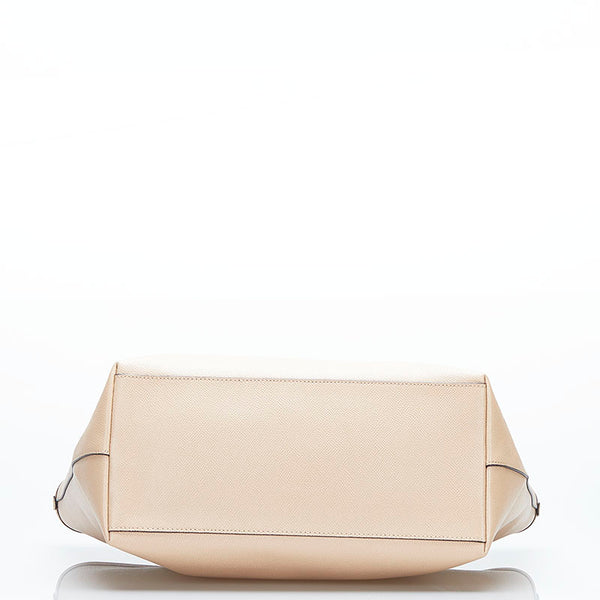 コーチ クロスグレーン トートバッグ ショルダーバッグ F57522 ベージュ レザー レディース COACH 【中古】