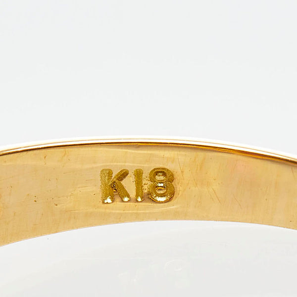 K18YG イエローゴールド ルビー0.42ct ダイヤ0.46ct リング 指輪 レディース 11号 【中古】