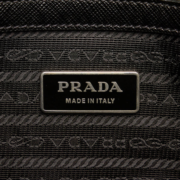 プラダ ビジネスバッグ ブリーフケース ハンドバッグ ブラック レザー メンズ PRADA 【中古】