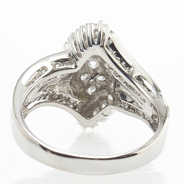 Pt850 プラチナ ダイヤ1.00ct リング 指輪 レディース 11号 【中古】