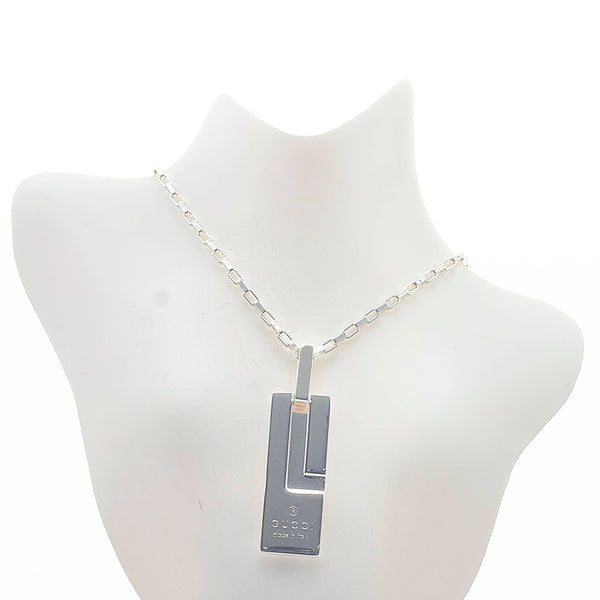 グッチ Gプレート ネックレス SV925 シルバー レディース GUCCI 【中古】