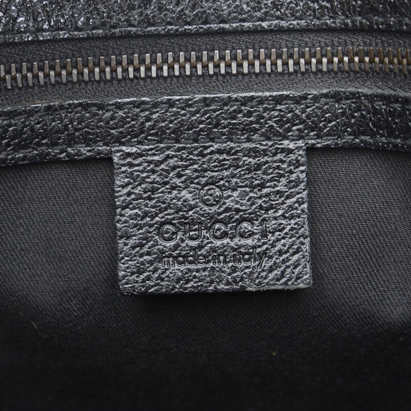 グッチ GGキャンバス ハンドバッグ 214397 ブラック キャンバス レザー レディース GUCCI 【中古】