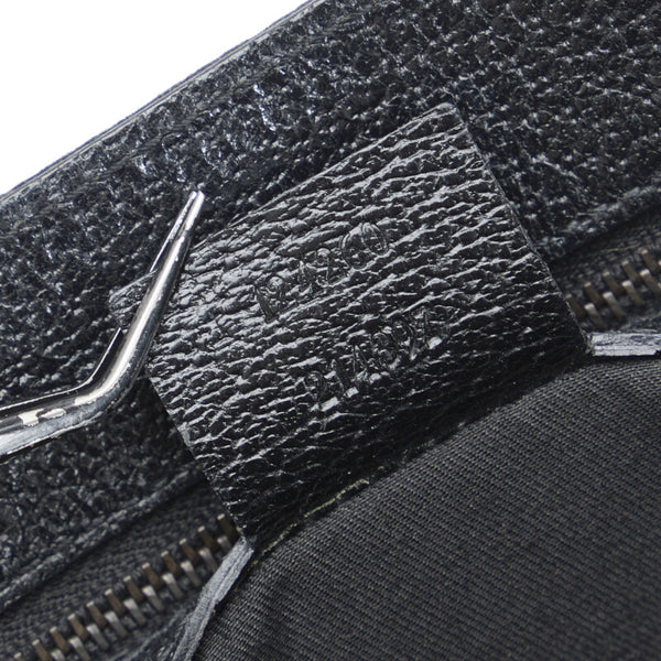 グッチ GGキャンバス ハンドバッグ 214397 ブラック キャンバス レザー レディース GUCCI 【中古】