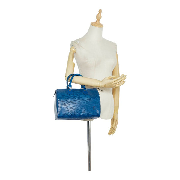 ルイ ヴィトン エピ スピーディ25 ハンドバッグ ミニボストンバッグ M43015 トレドブルー レザー レディース LOUIS VUITTON 【中古】