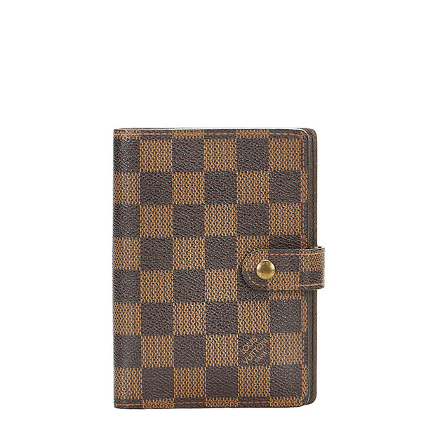 ルイ ヴィトン ダミエ アジェンダPM 手帳カバー システム手帳 R20700 ブラウン PVC レディース LOUIS VUITTON 【中古】
