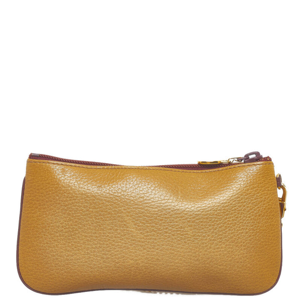 カルティエ ポーチ ブラウン レザー レディース CARTIER 【中古】