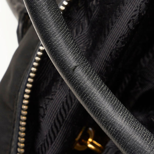 プラダ ハンドバッグ ショルダーバッグ 2WAY ネイビー ナイロン レザー レディース PRADA 【中古】