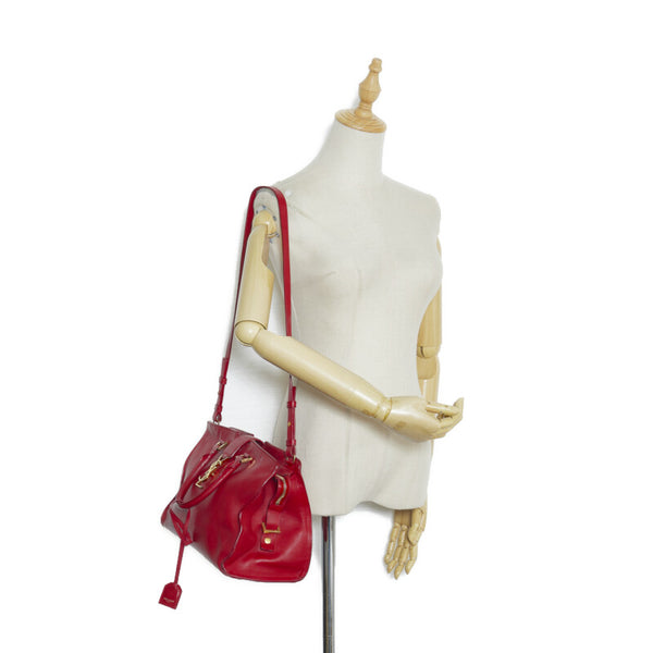 サンローラン ベイビーカバス ハンドバッグ ショルダーバッグ 2WAY 394461 ピンク レザー レディース SAINT LAURENT 【中古】