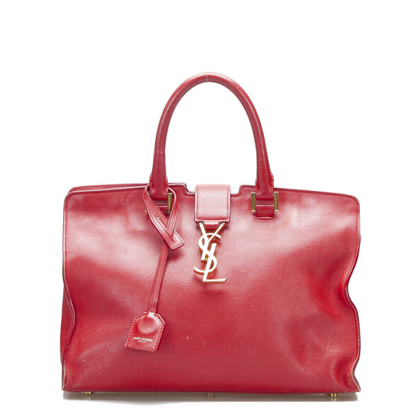 サンローラン ベイビーカバス ハンドバッグ ショルダーバッグ 2WAY 394461 ピンク レザー レディース SAINT LAURENT 【中古】