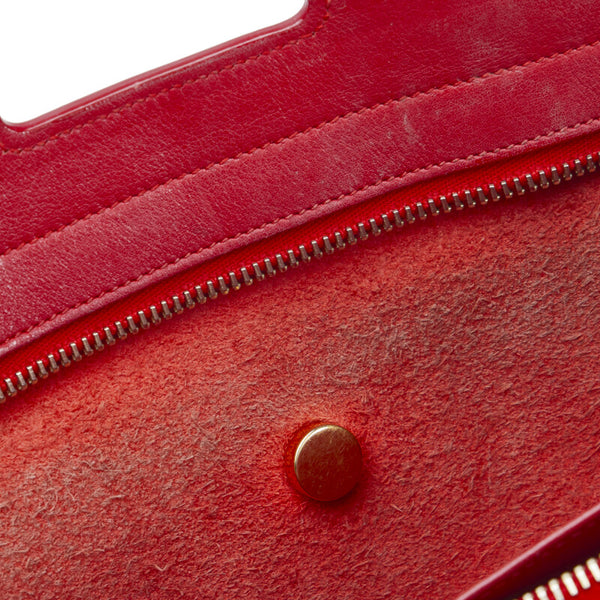 サンローラン ベイビーカバス ハンドバッグ ショルダーバッグ 2WAY 394461 ピンク レザー レディース SAINT LAURENT 【中古】