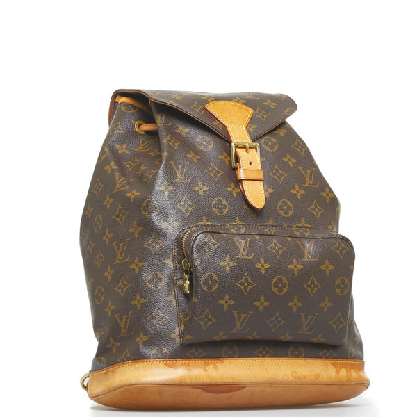 ルイ ヴィトン モノグラム モンスリGM リュック バックパック M51135 ブラウン PVC レザー レディース LOUIS VUITTON 【中古】