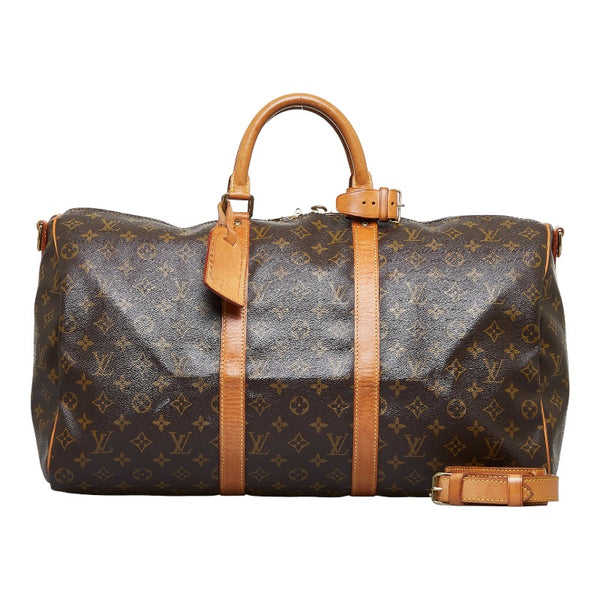 ルイ ヴィトン モノグラム キーポル50 ボストンバッグ ショルダーバッグ 2WAY M41426 ブラウン PVC レザー レディース LOUIS VUITTON 【中古】