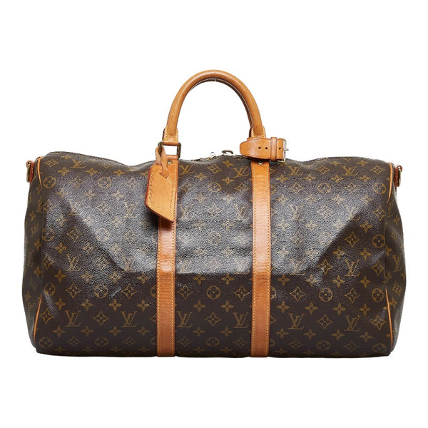 ルイ ヴィトン モノグラム キーポル50 ボストンバッグ ショルダーバッグ 2WAY M41426 ブラウン PVC レザー レディース LOUIS VUITTON 【中古】